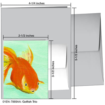 Goldfish Trio, Greeting Card (7889AA)