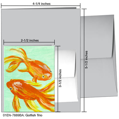 Goldfish Trio, Greeting Card (7889BA)