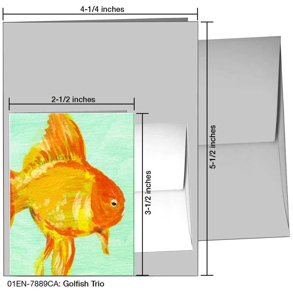 Goldfish Trio, Greeting Card (7889CA)