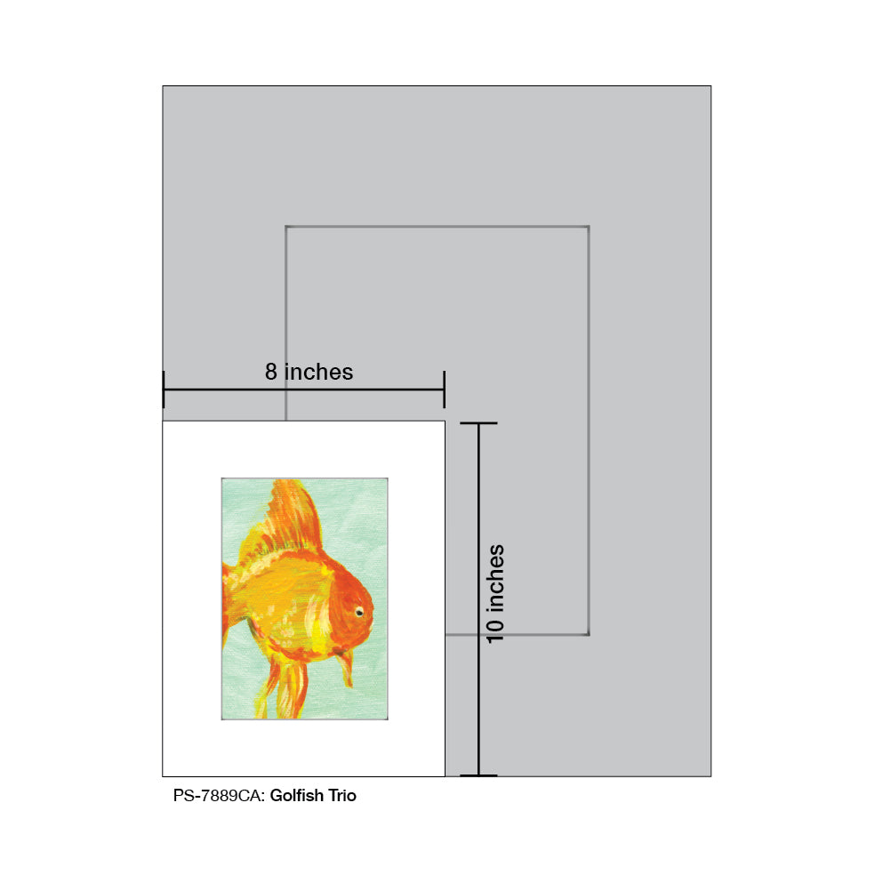 Goldfish Trio, Print (#7889CA)