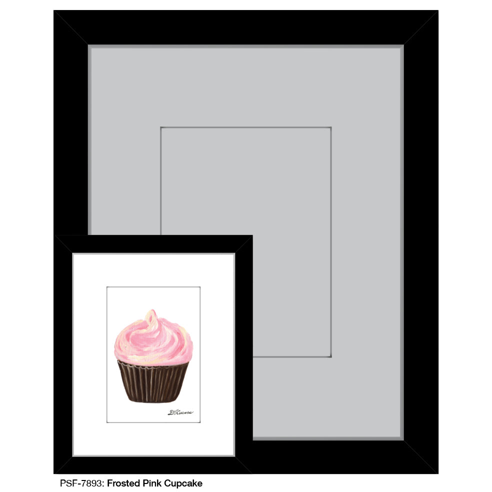 Frosted Pink Cupcake, Print (#7893)