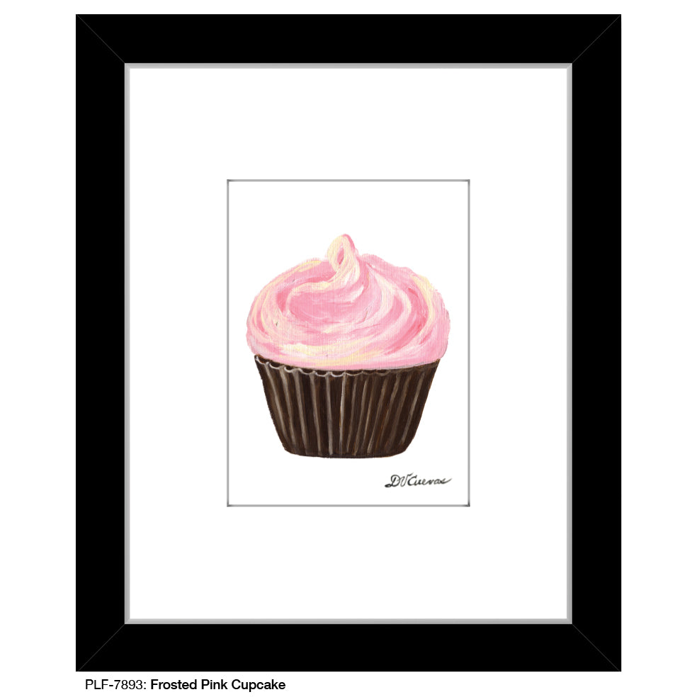 Frosted Pink Cupcake, Print (#7893)