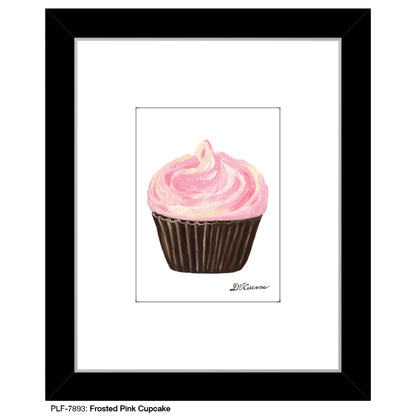 Frosted Pink Cupcake, Print (#7893)