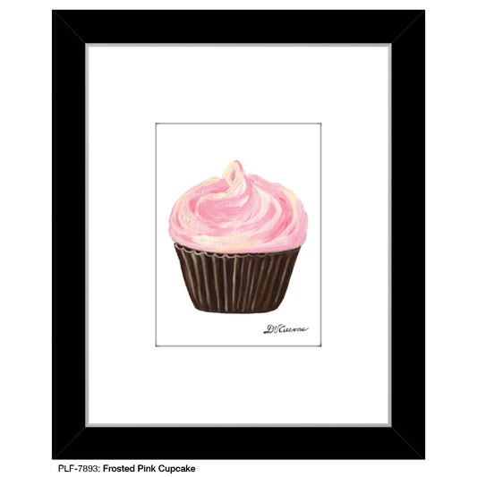 Frosted Pink Cupcake, Print (#7893)