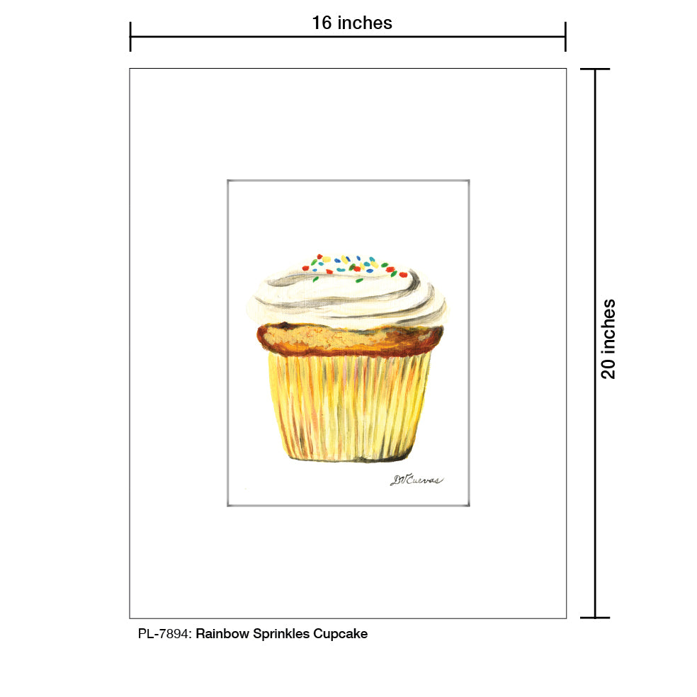 Rainbow Sprinkles Cupcake, Print (#7894)