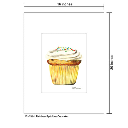 Rainbow Sprinkles Cupcake, Print (#7894)