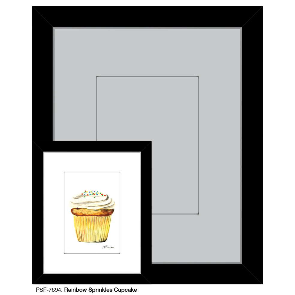 Rainbow Sprinkles Cupcake, Print (#7894)