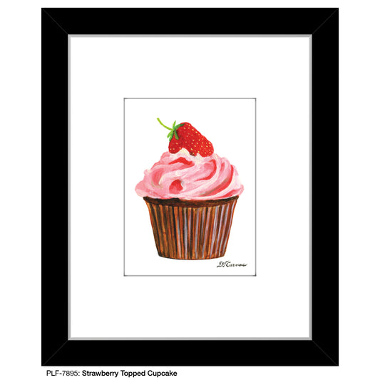 Strawberry Topped Cupcake, Print (#7895)