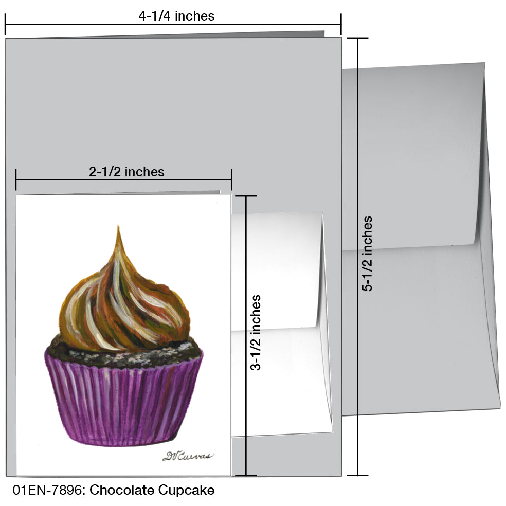 Chocolate Cupcake, Greeting Card (7896)