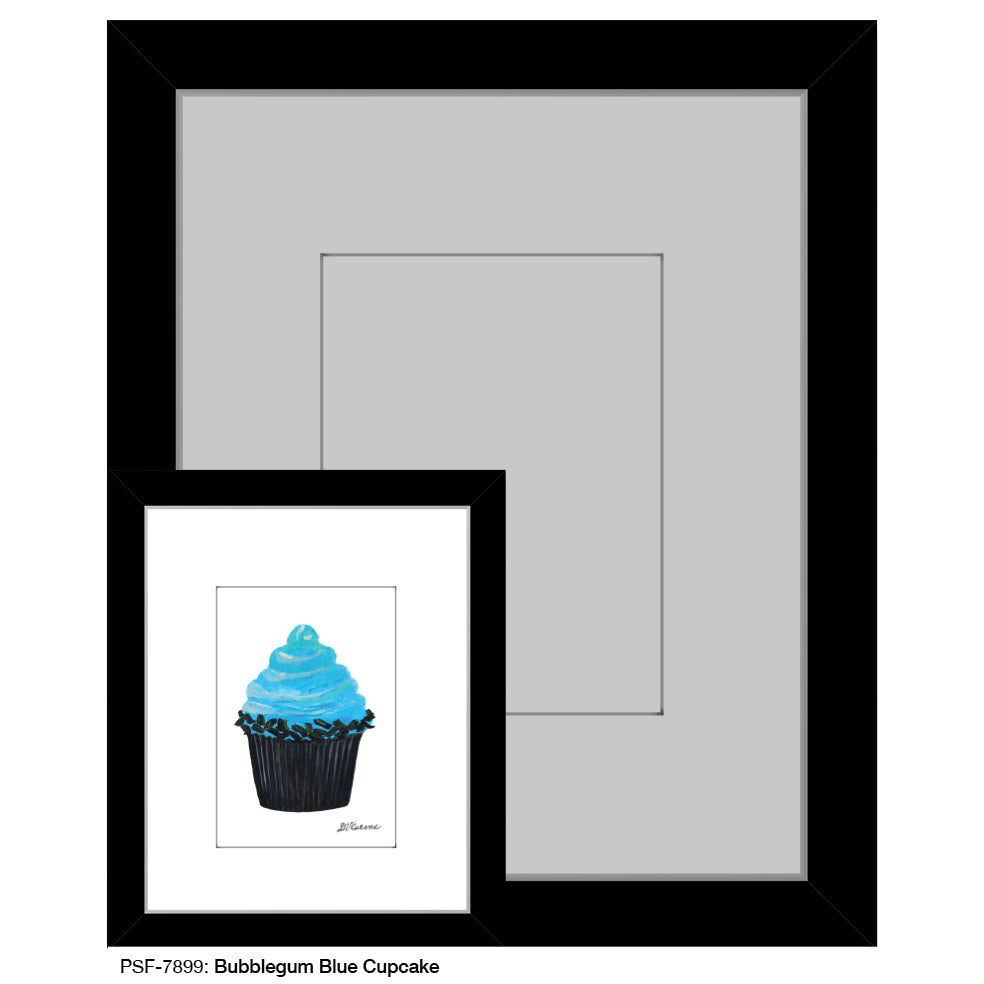 Bubblegum Blue Cupcake, Print (#7899)