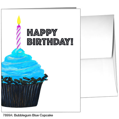 Bubblegum Blue Cupcake, Greeting Card (7899A)