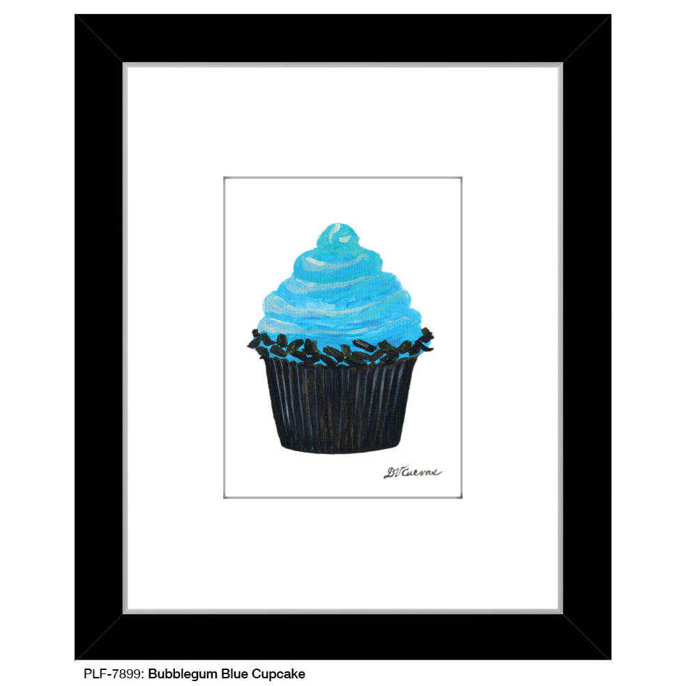 Bubblegum Blue Cupcake, Print (#7899)