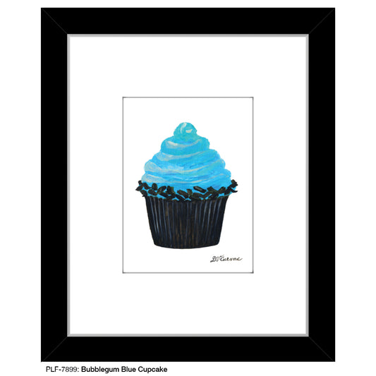 Bubblegum Blue Cupcake, Print (#7899)