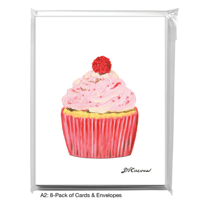 Raspberry Cupcake, Greeting Card (7900)