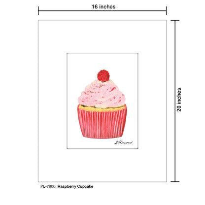 Raspberry Cupcake, Print (#7900)