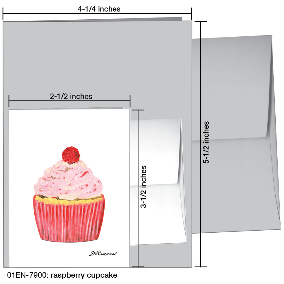 Raspberry Cupcake, Greeting Card (7900)