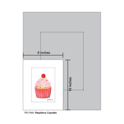 Raspberry Cupcake, Print (#7900)