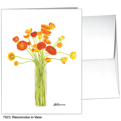 Ranunculus In Vase, Greeting Card (7923)