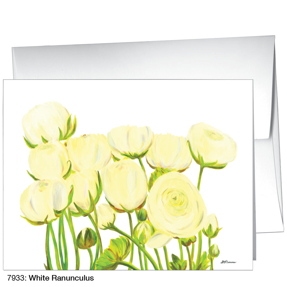 White Ranunculus, Greeting Card (7933)