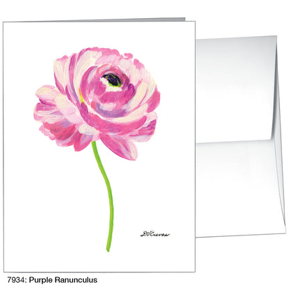 Purple Ranunculus, Greeting Card (7934)