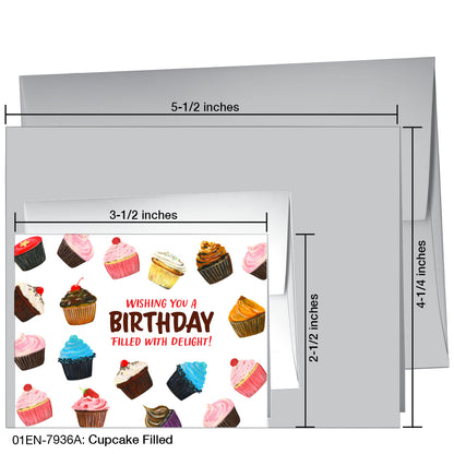 Cupcake Filled, Greeting Card (7936A)