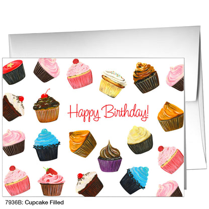 Cupcake Filled, Greeting Card (7936B)