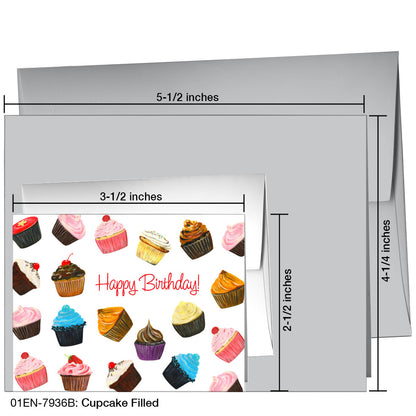 Cupcake Filled, Greeting Card (7936B)