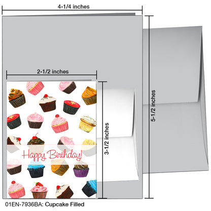 Cupcake Filled, Greeting Card (7936BA)