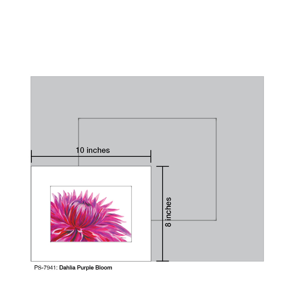 Dahlia Purple Bloom, Print (#7941)