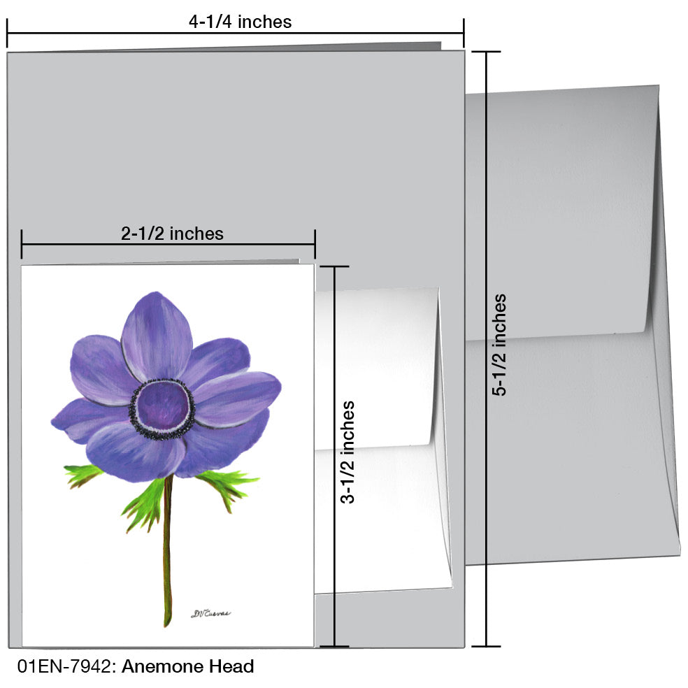 Anemone Head, Greeting Card (7942)