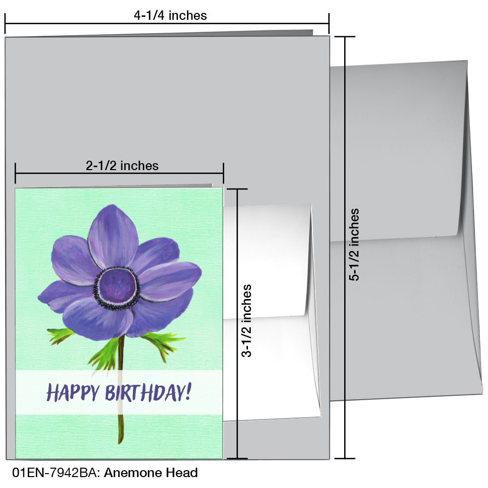 Anemone Head, Greeting Card (7942BA)