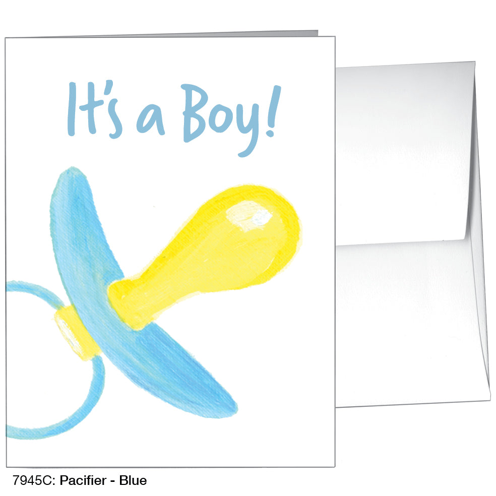 Pacifier - Blue, Greeting Card (7945C)