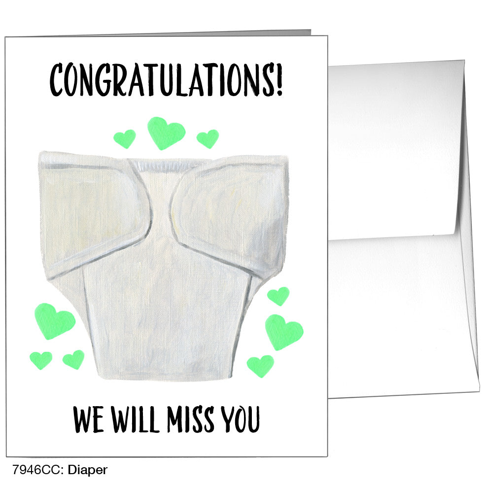 Diaper, Greeting Card (7946CC)