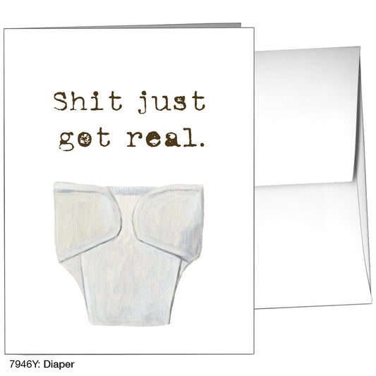 Diaper, Greeting Card (7946Y)