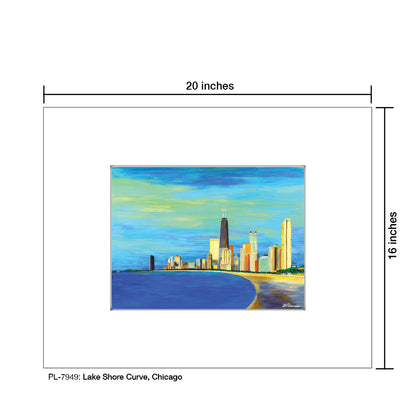 Lake Shore Curve, Chicago, Print (#7949)