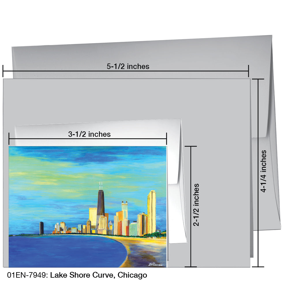 Lake Shore Curve, Chicago, Greeting Card (7949)