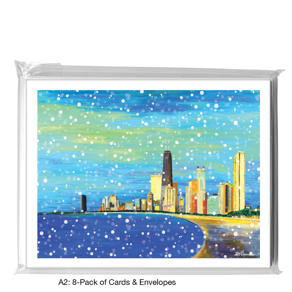 Lake Shore Curve, Chicago, Greeting Card (7949A)