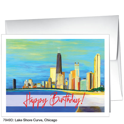 Lake Shore Curve, Chicago, Greeting Card (7949D)