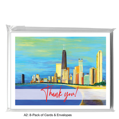 Lake Shore Curve, Chicago, Greeting Card (7949E)