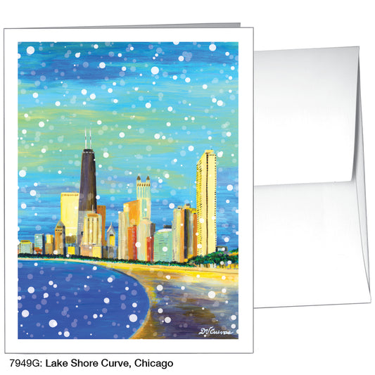 Lake Shore Curve, Chicago, Greeting Card (7949G)