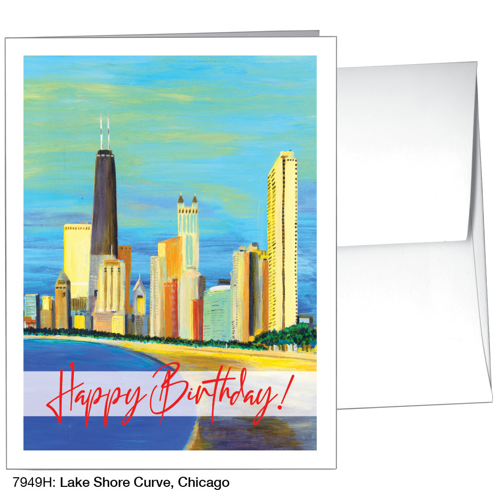 Lake Shore Curve, Chicago, Greeting Card (7949H)