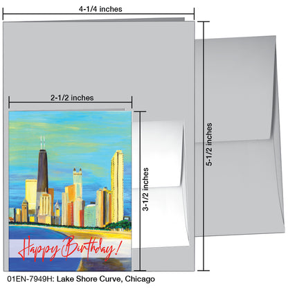 Lake Shore Curve, Chicago, Greeting Card (7949H)