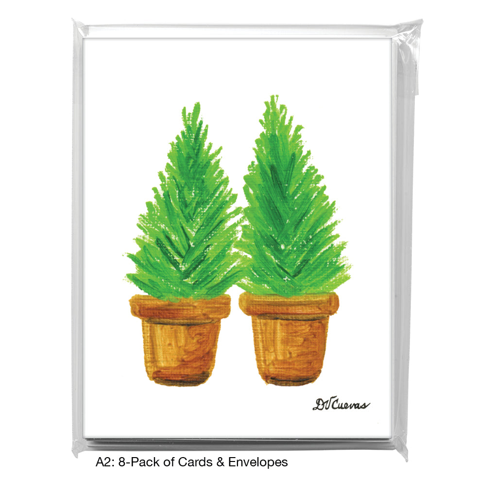 Potted Trees, Greeting Card (7978)