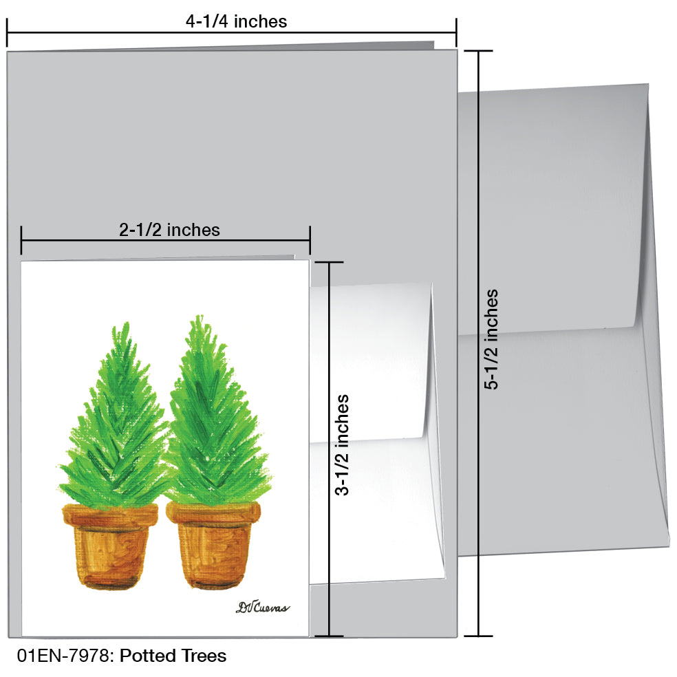 Potted Trees, Greeting Card (7978)