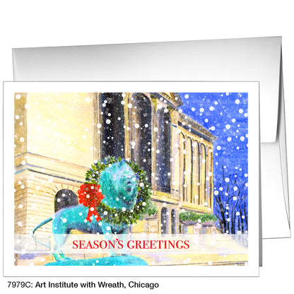 Art Institute With Wreath, Chicago, Greeting Card (7979C)