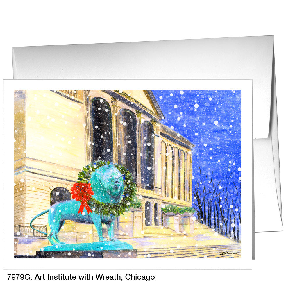 Art Institute With Wreath, Chicago, Greeting Card (7979G)