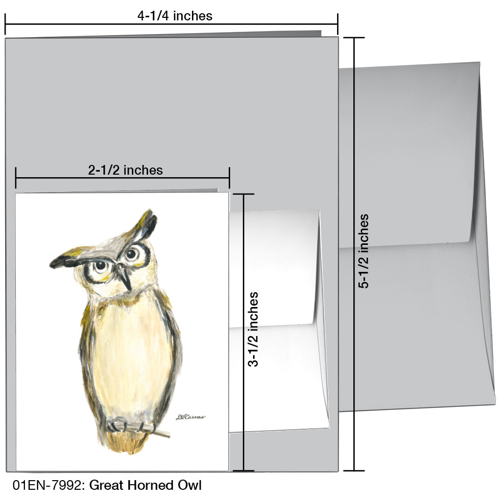 Great Horned Owl, Greeting Card (7992)