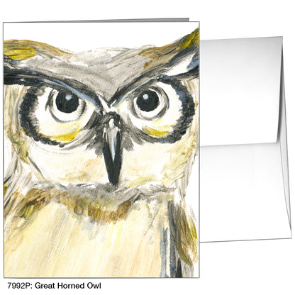 Great Horned Owl, Greeting Card (7992P)