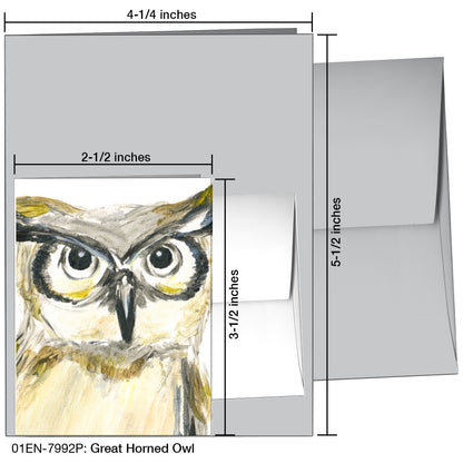 Great Horned Owl, Greeting Card (7992P)