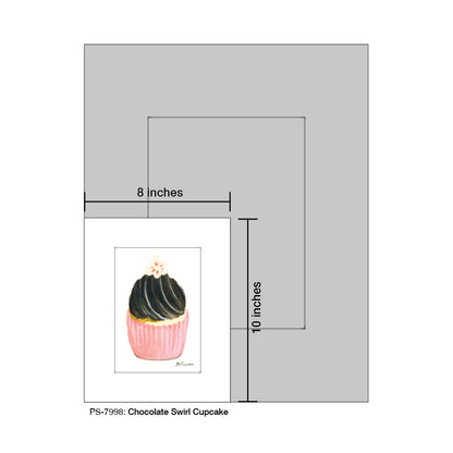 Chocolate Swirl Cupcake, Print (#7998)